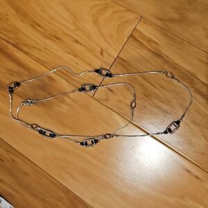 Nine West Silver and Black Necklace